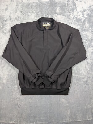Zero Restriction Windbreaker Mens Size Medium Black Golf Pullover Softshell