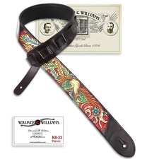 Walker & Williams KB-33 Skinny Carob Brown Premium Grain Leather Strap w/Phoenix