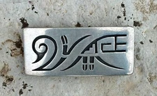 EXCEPTIONAL HOPI SILVER OVERLAY BELT BUCKLE - LAWRENCE SAUFKIE