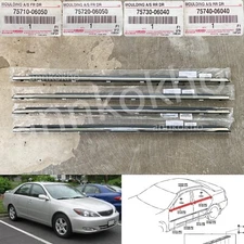 02-06 Genuine for Toyota Camry ACV30 chrome door belt molding weatherstrip seal
