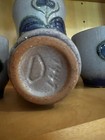 East Germany Strehla Stoneware Decanter 6 Shot Glasses Blue Vintage Antique — photo 8