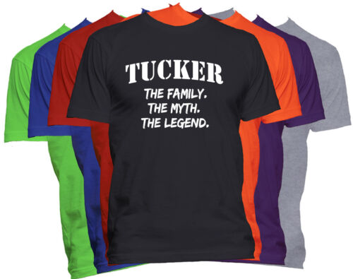 TUCKER Last Name Shirt Custom Name Shirt Family Reunion Family Name T Shirt - Afbeelding 1 van 2