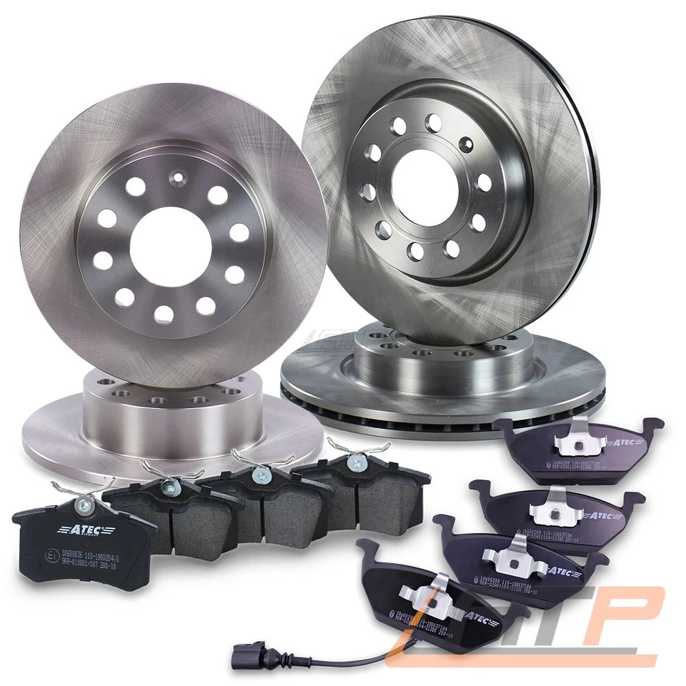 BREMSSCHEIBEN + BREMSBELÄGE BREMSKLÖTZE VORNE + HINTEN FÜR VW GOLF 5 6 1K 5K