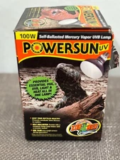 Genuine Zoo Med PowerSun UV Lamp 100 W *FAST FREE SHIPPING*