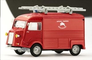 Camion de pompiers miniature Citroen Type H Eligor 100991 echelle 1/43