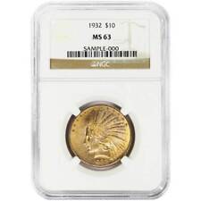 1932 $10 Indian Head Gold Eagle NGC MS63 Brown Label