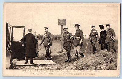 England Postcard King Revies Canadian Queen Lord Kitchener c1920's Tuck Art WW1