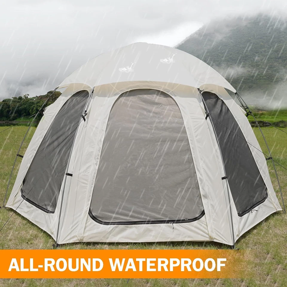 Уличная палатка с экраном на 4-6 человек дом кемпинг навес всепогодное солнцезащитное укрытие - Изображение 4 из 4