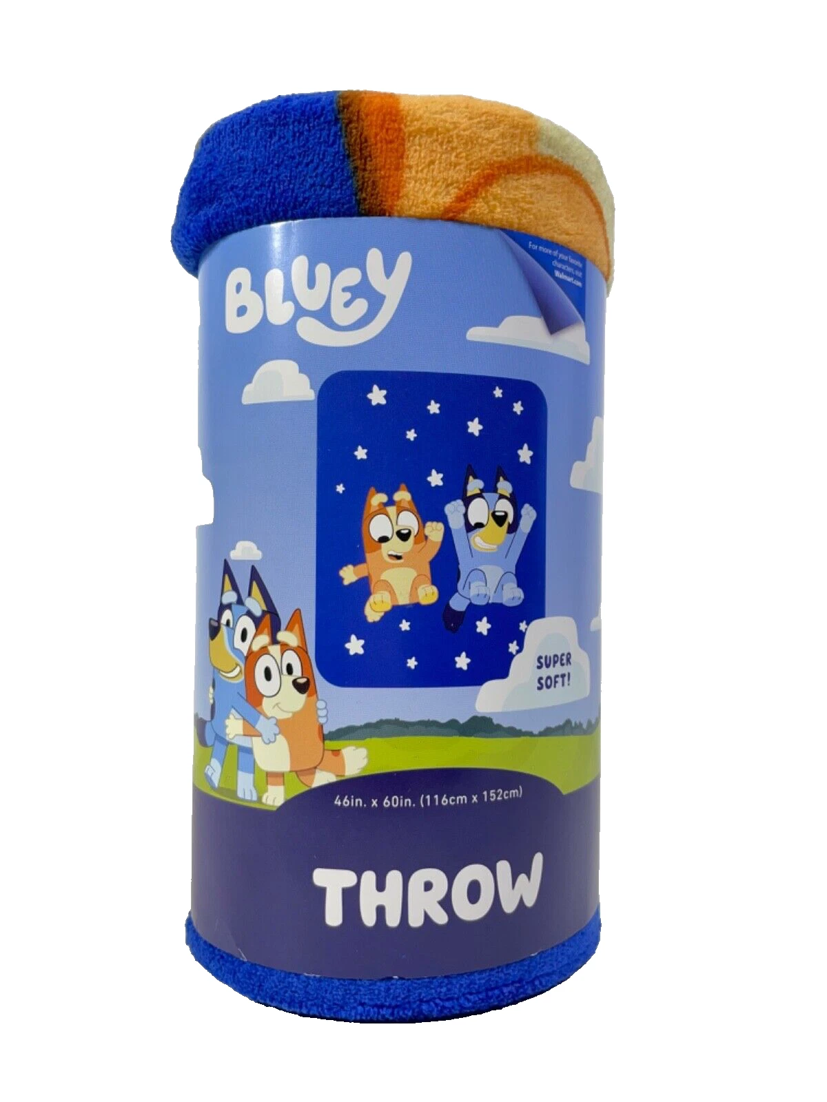 BlueyDad & Bingo Stars Fleece Throw Blanket 46" x 60"