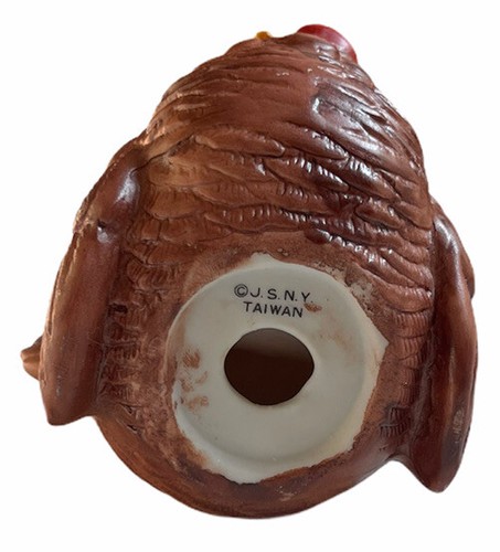 JSNY Turkey MCM Napkin Holder Ceramic Thanksgiving Autumn Hand Painted 4” X 3 ” - Picture 6 of 7