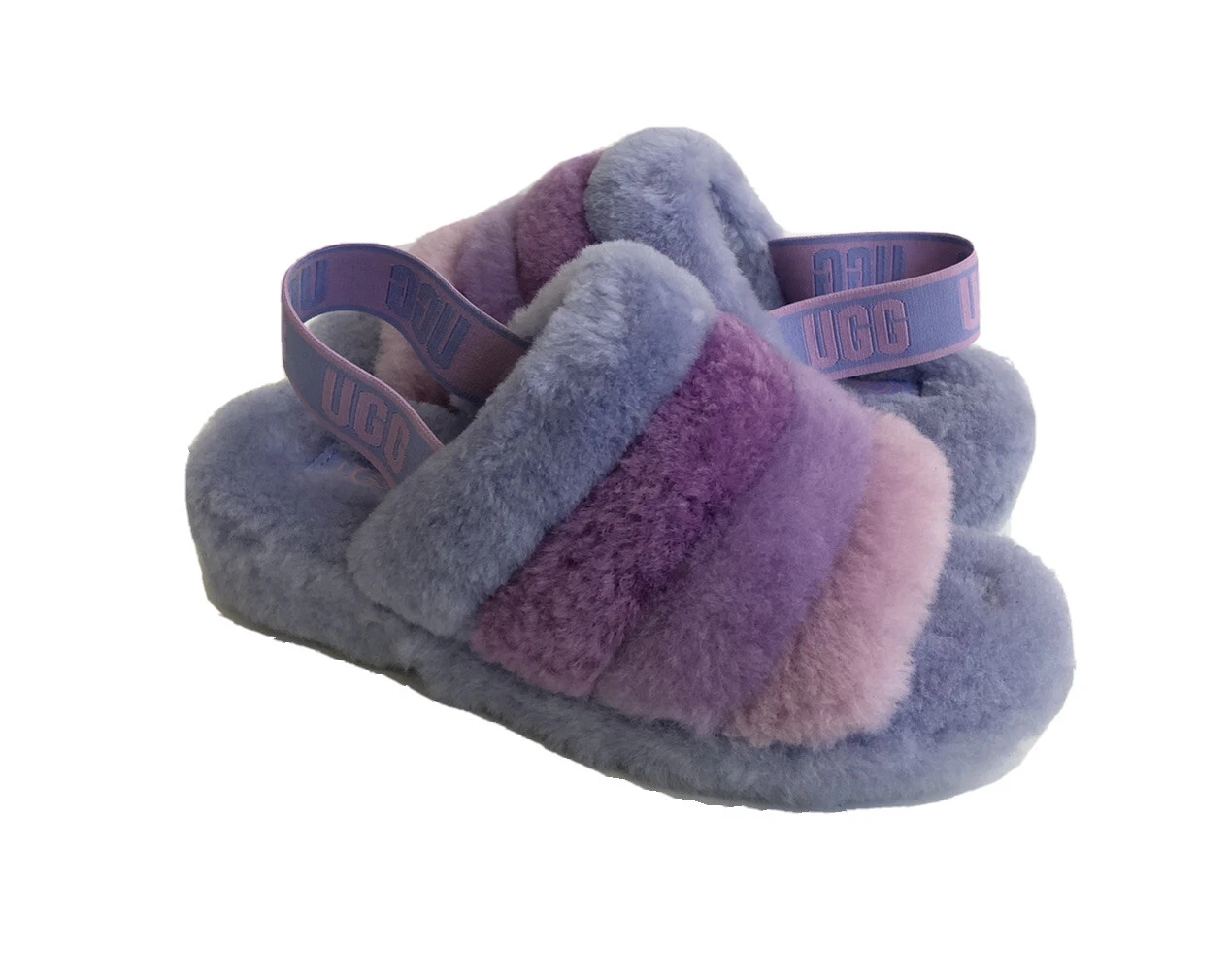SANDALO UGG FLUFF YEAH SLIDE MOCASSINO SLIP ON FIORDALISO US 7 EU 38 REGNO UK 5