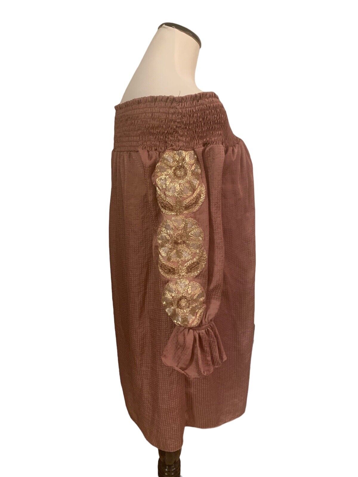 Va Va by Joy Han Womens M Brown Dress Embroidered… - image 4