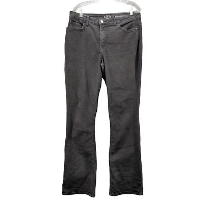 Womens Riders By Lee Midrise Bootcut Jeans Size 14L Black Cotton Blend
