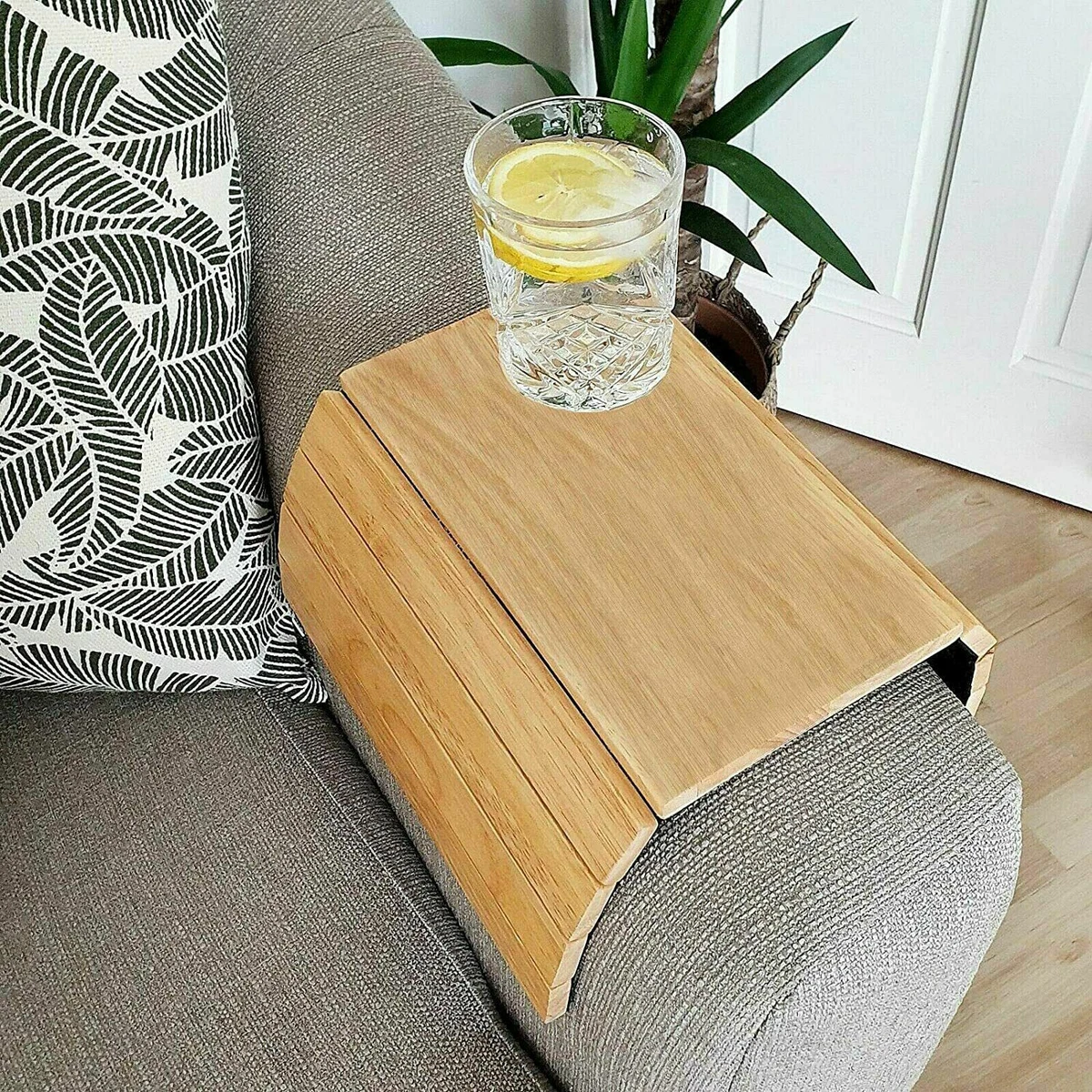 Wooden Sofa Arm Rest Armchair Tray