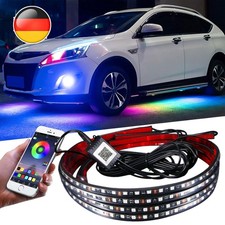 4x Auto Unterbodenbeleuchtung RGB Neon Underglow Atmosphäre Lichtleiste App LED