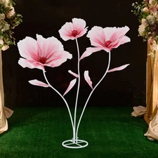 3-Head Artificial Flowers Floral Bridal Wedding Bouquet Home Party Decor