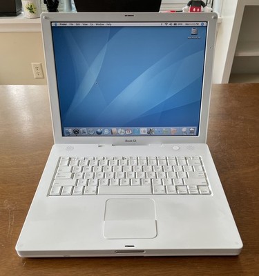 Apple iBook G4 14  - G4 1.42ghz | 512mb RAM | 60gb HDD | Batt | Chrg | OS 10.4