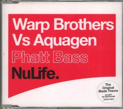 Warp Brothers Vs Aquagen Phatt Bass CD UK Nulife 2000 Single - Photo 1/2