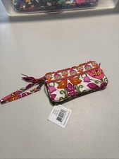 VERA BRADLEY Wristlet or Large Wallet LILLI BELL Pink Green White 7x4x1