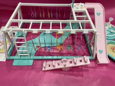 Tyco Quints Baby Puppe von 1991 seltener Spielplatz mit Zubehör 99% 