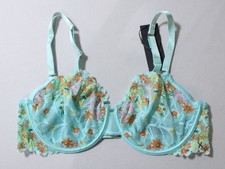 Savage X Fenty Women's Lace Unlined Balconette Bra DH3 Splash Me Blue 38DD NWT