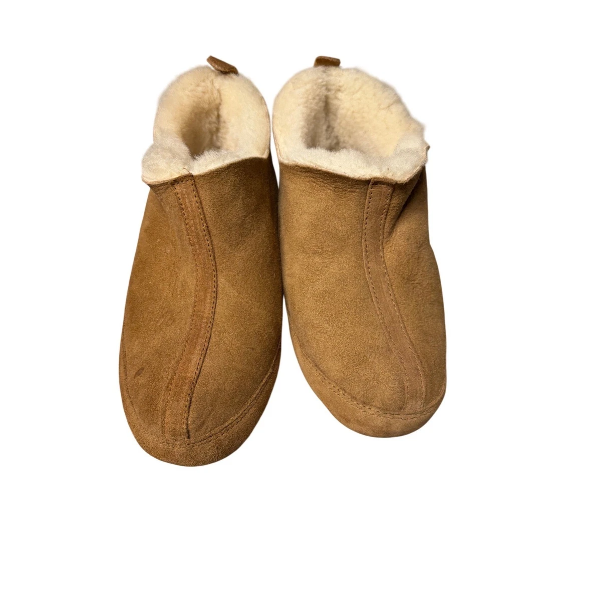 Lands\' End Suede Shearling Fur Clog Slippers, NWOT Lands main image 2