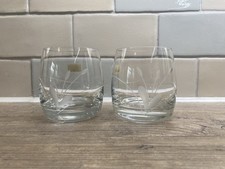 2 Spiegelau Whisky Gläser Kristallglas  mit floralem Muster Vintage