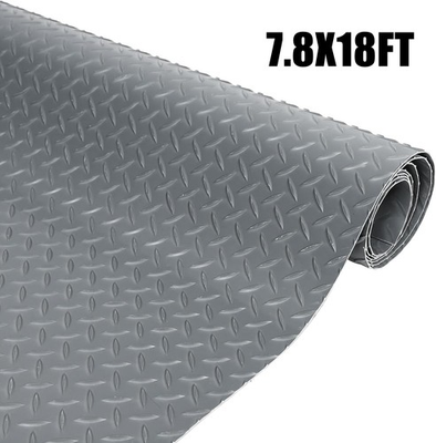 #ad 7.8X18FT Garage Floor Mat Thickened Flooring Roll Diamond 2.8mm Rubber Garage $142.88