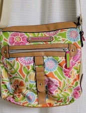 Lily Bloom Floral Colorful Crossbody Adjustable Shoulder Bag Purse (P)