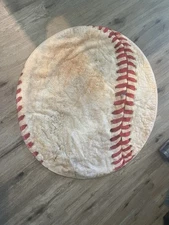Basebal Throw Rug For Bedroom Round 38 In X 38 In