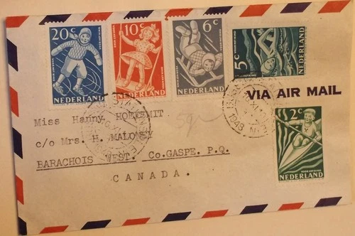 Netherlands Stamp B189-93 First Day Cover Full Set  Sports Topical