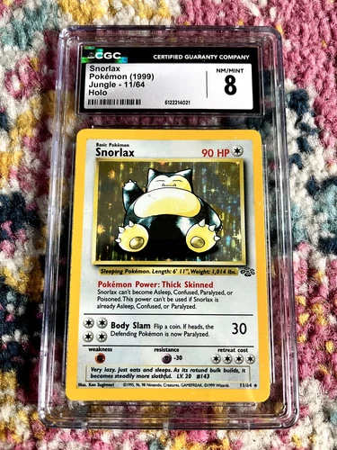 Snorlax 11/64 Jungle Holo - CGC 8 NM/Mint