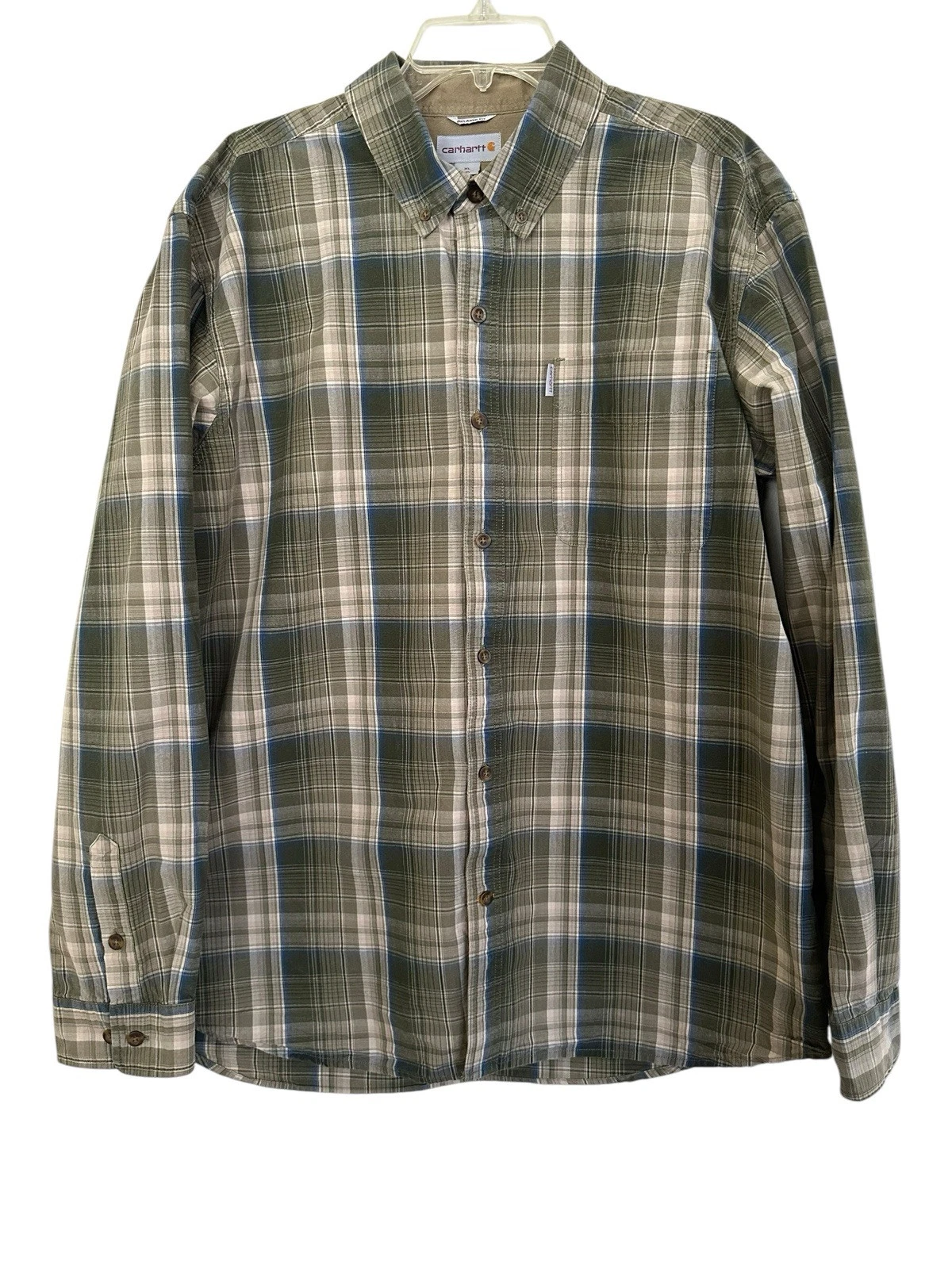 Carhartt Shirt Men's XL Relaxed Fit Rugged Outdoor Wear Long Sleeve Work Outdoor