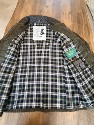 Barbour Icons Beacon Sports Wax Jacket, Men's XL, Green, Skyfall