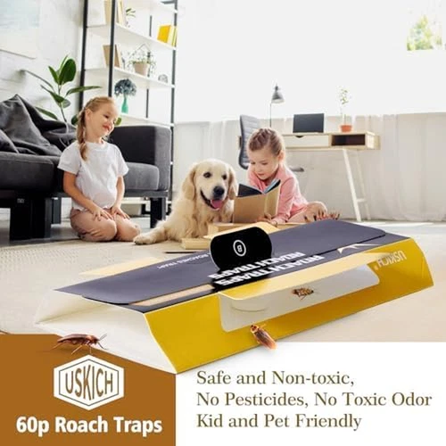 20 Pack Roach Traps – Indoor Glue Traps, Child & Pet Safe, Long-Lasting Bait New image 5