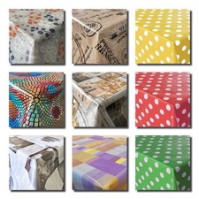 PVC Wachstuch Tischdecke abwaschbar - Eckig - versch. Muster Wachstuchdecke NEU