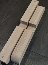 Two pieces of natural ash wood for the lower part of the table base