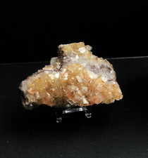 Calcite Rouge de Daye – Inclusions de Pyrite – UV Minerale Fluorescente - 8cm