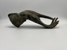Vintage 20th Century Thai Buddha Hand Fragment Sculpture in Bronze