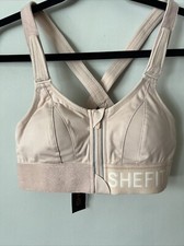 SHEFIT Ultimate Sports Bra for Women, High Impact Front Zip Size XS Nude NWT