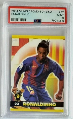 2004 Mundicromo Top Liga Ronaldinho #92 PSA 9