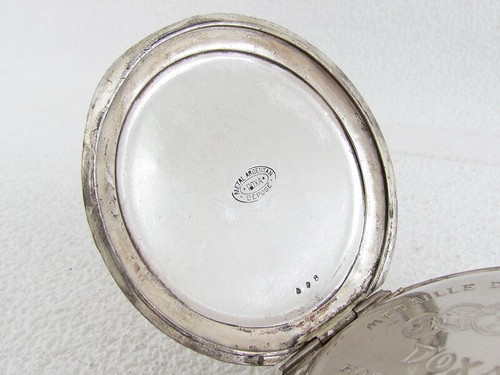 Doxa Antique 1910-1919 Swiss Amazing Art Deco Carpet Huge Men Pocket Watch + Box - Picture 8 of 12