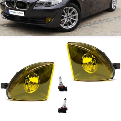 Set für BMW 5er F10 F11 F07 passend Nebelscheinwerfer Gelb Klarglas +H8 Serie