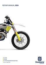 Husqvarna Service Workshop Shop Repair Manual Book 2024 FX 450