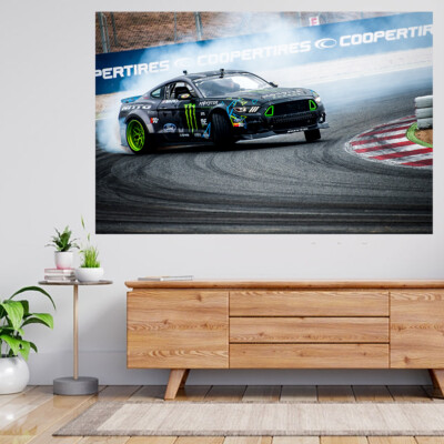 Super Track Autorennen Barcelona 3D Ansicht Wandaufkleber Poster Aufkleber A679