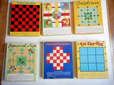 1940's National Games Inc. 3 Game Lot Round Up, Target, India, 7 Peg, MIB NOS