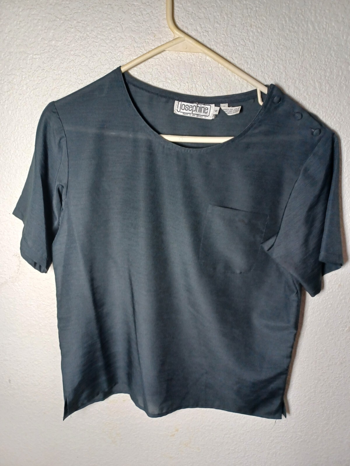 JOSEPHINE Women's Sheer Black Top Size 6 100 Polyester Pocket eBay