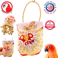 Bonka Bird Toys 2743 Sola Popcorn Delight Treat Chew Forage Parrot Cage Toy Pet