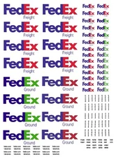 HO Scale Truck / Trailer Decals. " Federal Express "