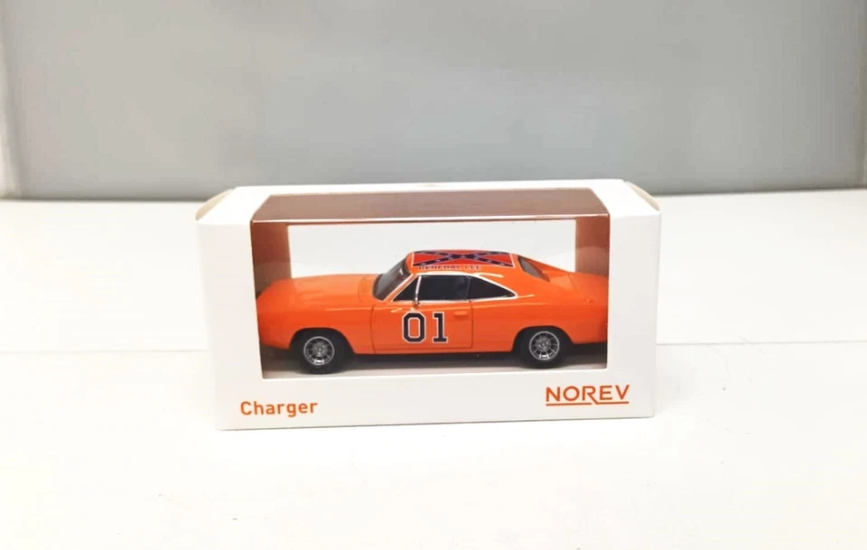 Dodge Charger Dukes of Hazzard General Lee 1969 Norev 1:43 Nuovo 1/43 - Immagine 2 di 4